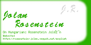 jolan rosenstein business card